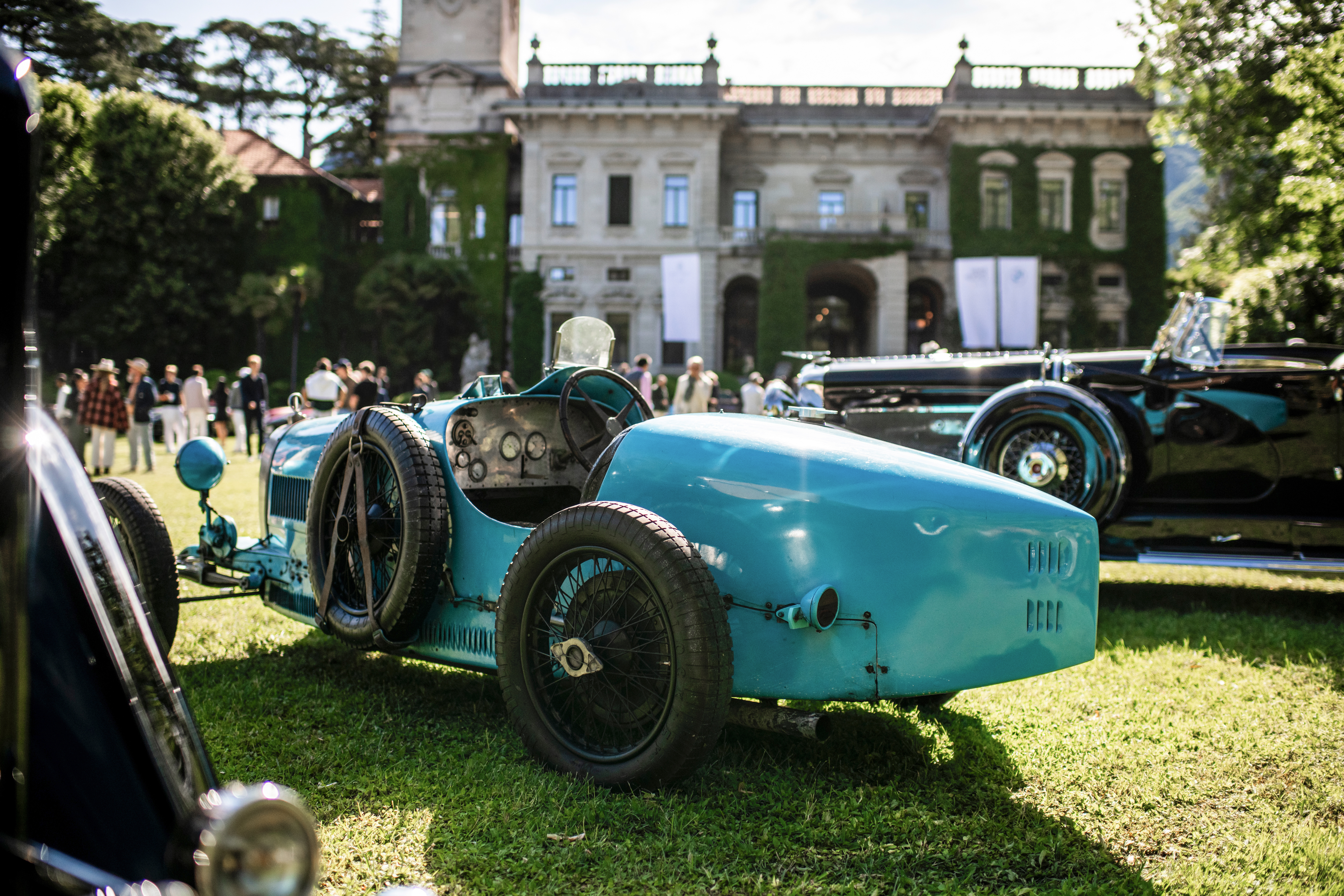 An authentic, unrestored Bugatti Type 37 at the Concorso d'Eleganza Villa d'Este in 2026.